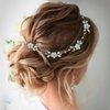 yuruyi Floral Crown Garland for Women, Adjustable Flower Crown Hair Wreath Headbands for Wedding Festival Floral Handpiece, Hair Accessories for Girls (Green, Adjustable)