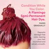 INH Semi Permanent Hair Color Flamingo Topaz, Color Depositing Conditioner, Temporary Hair Dye, Tint Conditioning Hair Mask, Safe, Pink Hair Dye - 6oz