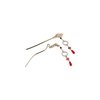 2pcs/Set Chinese Style Hair Sticks,Red Tassel Hair Sticks Vintage Bird Hair Chopsticks Ancient Style Alloy Hairpin Retro Hair Accessories
