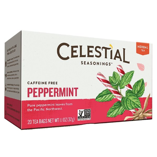 Peppermint Herbal Caffeine Free Tea 20-bags (3 Pack)