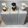 Empty Plastic Pump Bottles Square Shampoo Bottle Conditioner Soap Lotion Refillable, BPA Free for Body Wash, Moisturizer, Face Cream, Liquid Hand Soap, Self-Tanner, Set of 3 (3pack, SilverWhite)