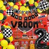 DEAPEICK 134pcs Race Car Balloon Birthday Party Supplies Decorations for Boys - Racing car Theme Party Supplies Happy Birthday Racecar Number Balloons Garland Kit Birthday Party (Arch, 2(TWO FAST))