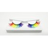 Alluring Synthetic Mink Lashes Reusable Strip False Eyelashes Cat-Eye, Fun Colored 3D Look Lashes, 2 Layers (Rainbow)