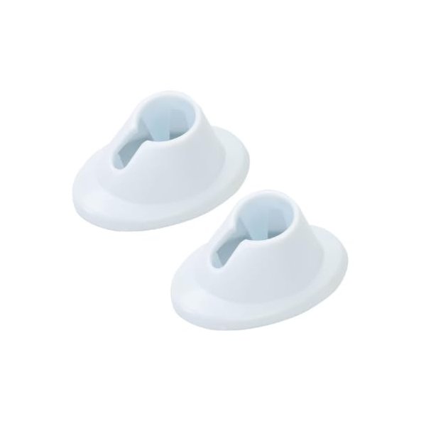 FUJI 2 Pieces White Nail Polish Bottle Holder - Fingernail Polishing Tool, Fingernail Painting, Nail Art Tools
