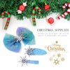 Uonlytech Snowflakes 3pcs Hair Bow Hair Clips Christmas Snowflake Hair Clips for Princess Dress Up Party and Birthday Snowflake