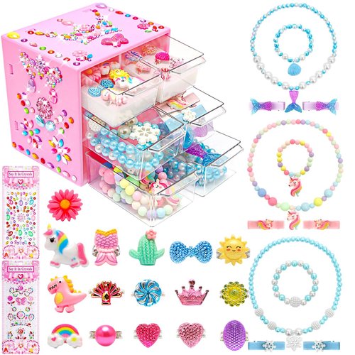 BEKALERZ Jewelry Toys-for-Girls,Toddler Girls Toys Age 6-8,Lovely Rings Kids-Toys for 3 4 5 6 7 8 9 10 Year Old Girls,Play Jewelry Princess Toys for Dress Up,Easter Birthday Unicorns-Gifts-for-Girls