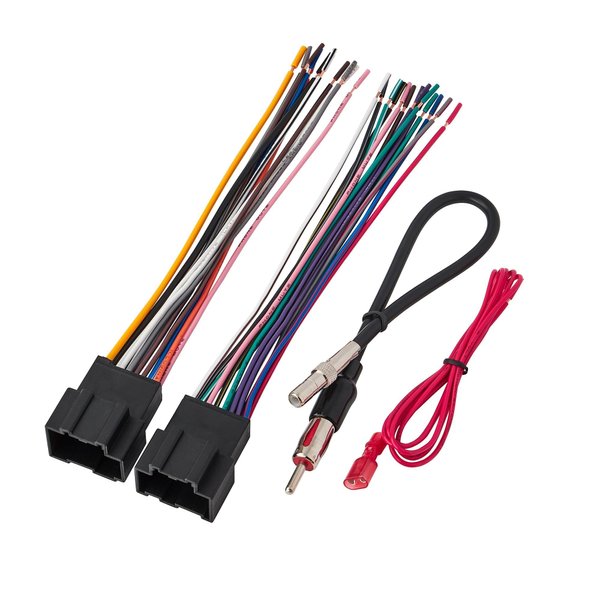 NuIth Radio Wiring Harness with Antenna Adapter Fits for Selected Chevrolet/GMC/Buick 2006-2017, Stereo Installation Wire Harness Allow Aftermarket Radio Connect to Factory AMP System