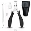 Ingrown Toenail Clippers, Steel Nail Clippers for Professional Podiatrist, Unique Long Handle Curved Blade Tool for Thick & Ingrown Nails, Suitable for Men, Women and Elderly-XIORRY