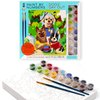 Bright Stripes Paint by Numbers Kit for Kids: Easy to Follow Paint by Numbers Canvas with Frame Kids Paint Kit (Paint by Numbers Dogs' Day Out)