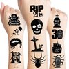 100 PCS 30th Birthday Rip Death To My 20s Temporary Tattoos Sticker Thirtieth My 30th Funeral Black Theme Birthday Party Decorations Supplies Favors Tattoo for Women Men Funny Gifts Prizes Halloween