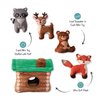 Fringe Studio Hide & Seek Burrow Plush Dog Toy Set, ON Cabin TIME(289215), Multicolor