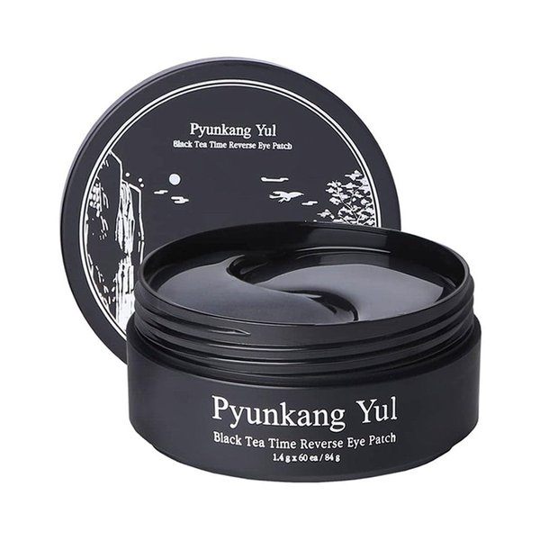 Pyunkang Yul [PKY] Black Tea Time Reverse Eye Patch for Anti-Aging, Deep Nourishing with Low-Molecular Collagen, Dark Circles & Fine Line Care with Kombucha, Korean Skincare (30 Pairs)