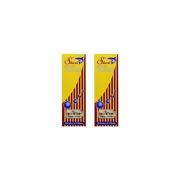 200 Shark Super Chrome Double Edge Safety Razor Blades