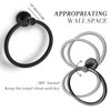 Towel Ring,Hand Towel Holder for Wall Mounted,Towel Holder,Towel-Racks, Bathroom Hardware Simple Round Towel Hanger SUS 304 Stainless Steel (Black)
