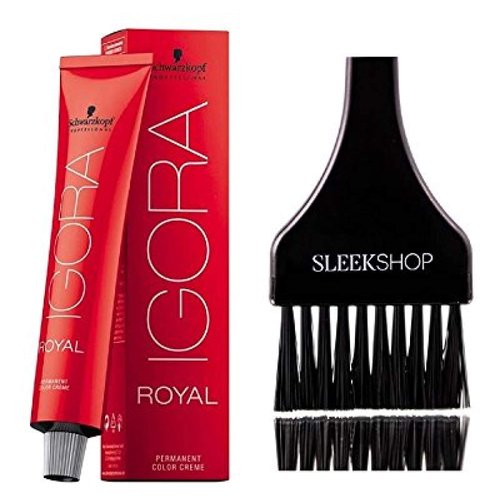 Schwarzkopf Professional Igora Royal Permanent Hair Color (with Sleek Tint Brush) (8-11 Light Blonde Cendre Extra)