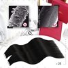 Moresoo Black Tape in Human Hair Extensions Seamless Tape in Extensions Natural Black Tape in Hair Extensions Real Human Hair Black Hair Extensions Tape in Real Hair 20 Inch #1B 20pcs 50g
