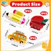 Yuxung 3 Pcs Pencil School Bus and Apple Hair Claw Clips Back to School Teacher Hair Clips Cute Hair Jaw Barrettes for Women Teachers Appreciation Gift Thick and Thin Hair Accessories
