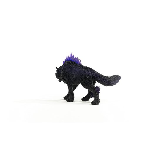 Schleich Eldrador Creatures Mythical Shadow Wolf Action Figure - Featuring Purple Coat and Translucent Back Crystals, Durable Toy for Boys and Girls, Gift for Kids Age 7+