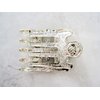Generic Silver metal circles and flowers crystal alligator hair claw clip clamp (Primary color: AB crysyal)