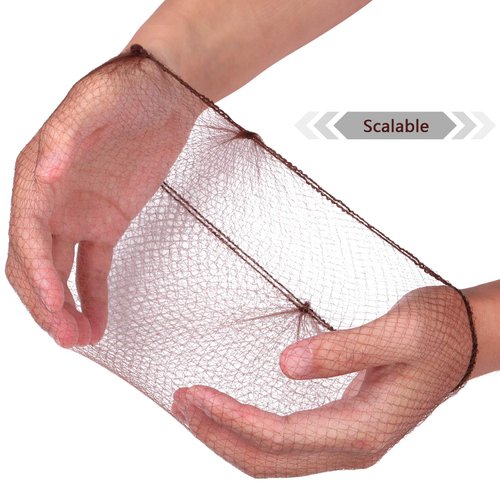 Hestya 200 Pack Hair Nets Invisible Elastic Mesh Regular 20 Inches Size with 1/4 Inches Opening, Nylon Invisible Hairnet