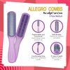 Allegro Combs ScalpCaress Hair Brushes For Women Mens Brush Children Detangler Brush For Curly Hair Curly Hair Brush Slick Back Hair Brush (Purple, Medium)