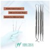 Professional Dental Picks Kit of 10 Pcs Cleaning Set Gum Care for Plaque Remover & Oral Hygiene Made of Stainless Steel Double & Single Ended Picks + Scraper & Mouth Mirror with Carrying Case