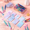 Ireer 48 Pieces Mermaid Party Favors 24 Mini Mermaid Spiral Notebooks and 24 Mermaid Tail Pens Ocean School Stationery Set Class Reward Gift Prizes Under The Sea Birthday Party Gifts for Boys Girls