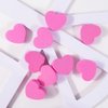 40Pcs Heart Shape Double Sided Disposable Nail File Strips Nail Mini Buffer Block File Sponge Nail Buffers for Shaping and Smoothing Toenails and Fingernails, Pink