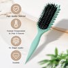 Curly Hair Brush,Curl Defining Brush,2024 Newest Boar Bristle Hair Brush for Combing and Shaping,Reduce Pulling and Curl Separation For Defined Curls(green)