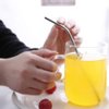 Set of 10 Stainless Steel Straws, HuaQi Bent Reusable Drinking Straws 10.5'' Long 0.24‘’ Dia for 30 oz Tumbler and 20 oz Tumbler, 2 Cleaning Brush Included (10 Bent Straws + 2 Brushes）