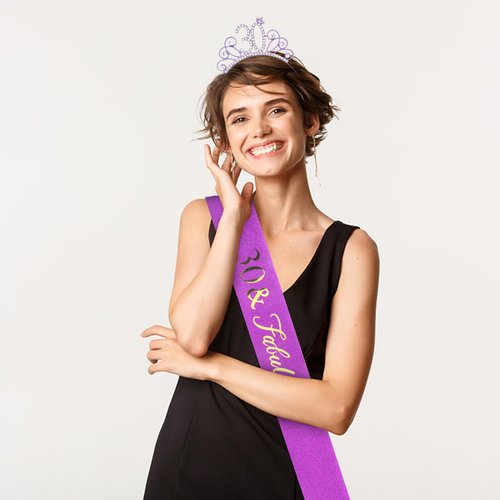 Purple 30th Birthday Sash and Tiara for Women, 30th Birthday Decorations for Women, 30th Birthday Sash and Tiara Set, 30th Birthday Gifts for Women