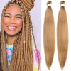 2 Pack Braiding Hair 26 Inchs Kanekalon Pre Stretched Braiding Hair Extensions Professional Itch Free Hot Water Setting Yaki Texture Prestretched Braiding Hair (27#, 26 Inch (Pack of 2))
