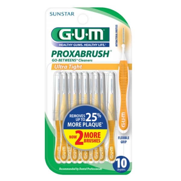 GUM Proxabrush Go-Betweens Cleaners Ultra Tight - 10 Count, Pack of 4