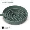 Coomazy Silicone Slow Feeder Dog Bowls, Slow Down Pet Eating Speed for Prevent Choking Promote Digestion, Green