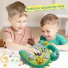 AMINFUN Baby Piano Toy, Dinosaur Piano Keyboard Light Up Sound Musical Toy, Learning Educational Interactive Infant Toddler Kids Toys Gift for Girl Boy