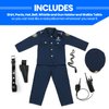 Dress Up America Deluxe Police Dress Up Costume Set - Includes Shirt, Pants, Hat, Belt, Whistle, Gun Holster and Walkie Talkie (T4)