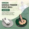 K9King Middle Finger Golf Ball Marker with Magnetic Hat Clip - Alignment Ball Mark | Funny Golf Accessories | Premium Golf Accessories for Putting Green Alignment - Funny Gift for Golf Lovers (Green)