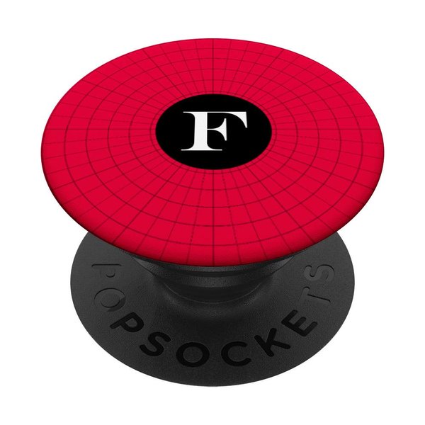 Cell Phone Pop Out Holder,Red and Black Spiderweb Letter F PopSockets Grip and Stand for Phones and Tablets