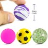 Pllieay 48 Pieces 4 Style 25mm Bouncy Balls Bulk Set Include Mixed Colour Ball Series, Neon Ball Series, Football Series and Gold Powder Ball Series for Party Bag Fillers