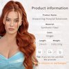 Aida ble 24 Inch Ponytail Extension Drawstring Pony Tails Hair Extensions Long Curly Wavy Ponytail Hair Extension Natural Synthetic Ponytail Hair Pieces for Women (Ginger)