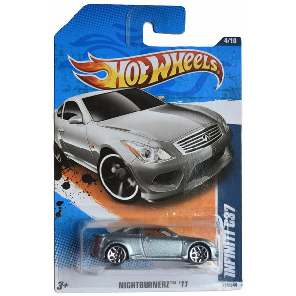 Hot Wheels Infiniti G37, Nightburnerz '11 4/10 [Silver] 114/244