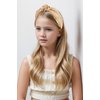 Gmmidea Sequin Knotted Headband for Women Little Girls Glitter Sprinkle Headband Fancy Beaded Wide Hair Band Fashion Girls Jeweled Headband Festival Hair Accessories Gifts B-Gold