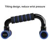 Readaeer Push Up Bars Gym Exercise Equipment Fitness 1 Pair Pushup Handles with Cushioned Foam Grip and Non-Slip Sturdy Structure Push Up Bar for Men & Women (Blue)