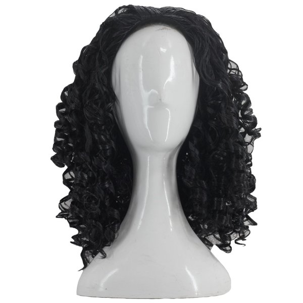 Angelaicos Unisex Wavy Halloween Costume Full Wig Long Dark Brown (Men's Wig)