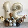 40 Inch Cream Number 2 Balloon, Beige Large 2nd Birthday Balloons, Digital 2 Cream White Giant 2 Foil Balloon Helium for Boys Girls 2nd Birthday Decorations Anniversary Baby Shower Party Supplies