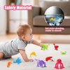 lasuroa 10pcs Suction Cup Toy, Soft Silicone Ocean Animals Sucker Toys Suction Bath Toys for Kids Bath Toys Senses Montessori Gift for 3 4 5 6 7 Year Old Boys and Girls