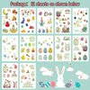 Partywind 132 PCS (12 Sheets) Luminous Easter Temporary Tattoos for Kids Basket Stuffers, Glow Easter Decorations Party Favors Supplies, Easter Games for Toddlers Boys Girls