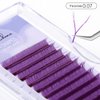 NATUHANA YY Eyelash Extension 0.07mm D Curl 8-14mm Mixed Makeup Tray Lash Supplies Premade Fans Y Shape Volume Lash 12Raws/Case Premium Faux Mink False Lash Extensions (8-14 MIX, purple;0.07 D)