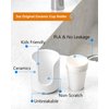 Viosuniu 3 oz Original Ceramic Bathroom Cup Dispenser with 5 PLA Paper Cups, Bathroom Essential Accessories for Mouthwash Cup Holder on Bathroom Vanity Countertops (1 Pack, White)