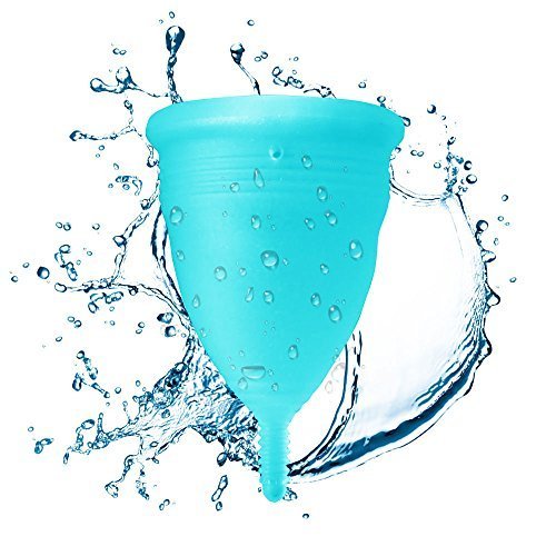 Blossom Menstrual Cup, Say No to Tampons | Get Blossom Cups for Menstrual Days| Period Cup, Reusable Menstrual Cup, Silicone Cup (Small Menstrual Cup, Blue)